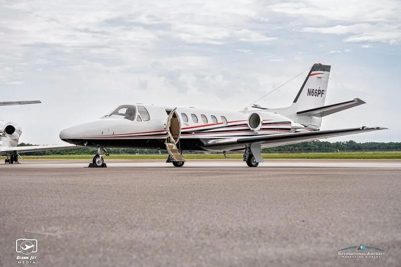 Exterior view of a 1998 CESSNA CITATION BRAVO, N66PF.