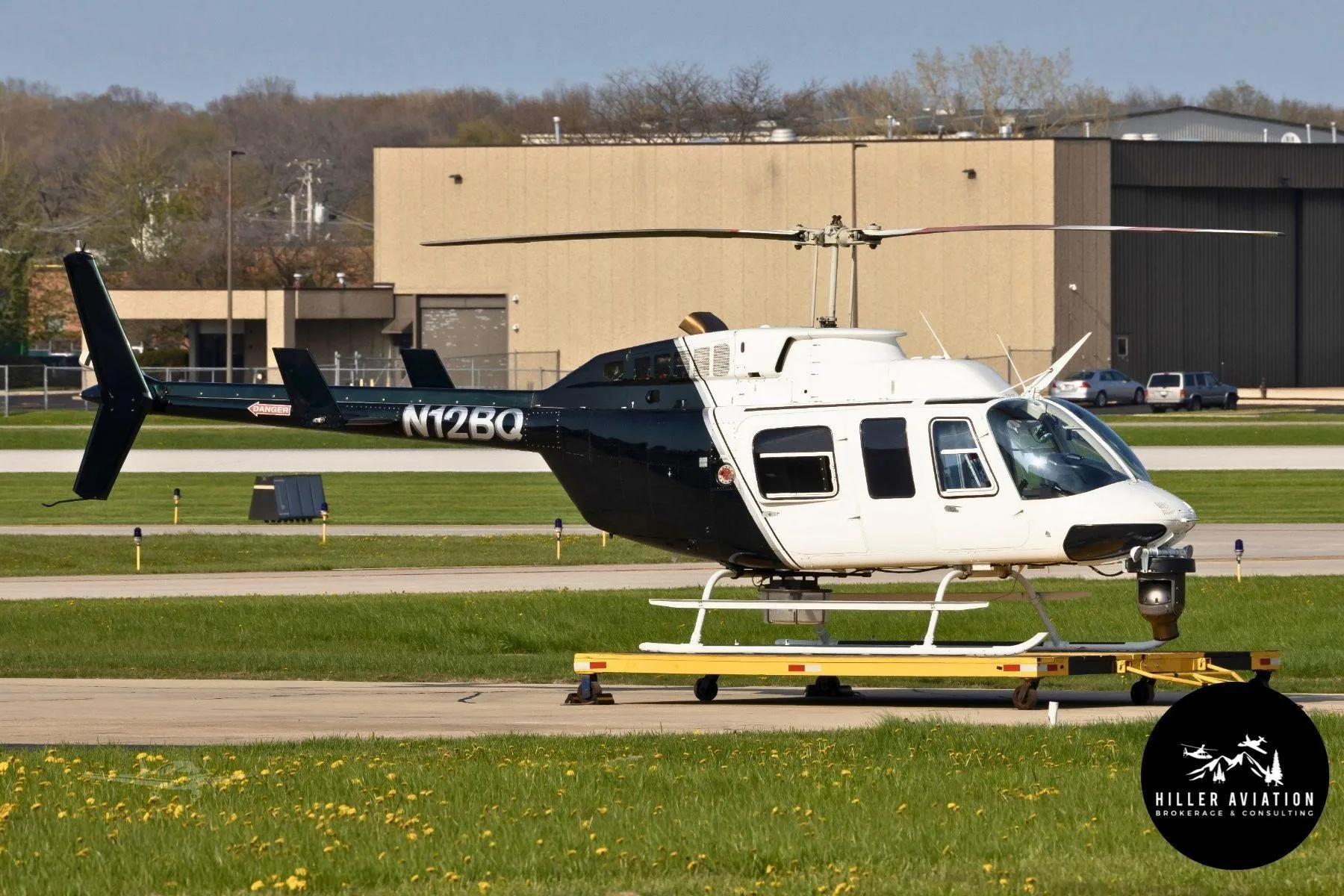 Exterior view of a 1993 BELL 206L-4, N12BQ.