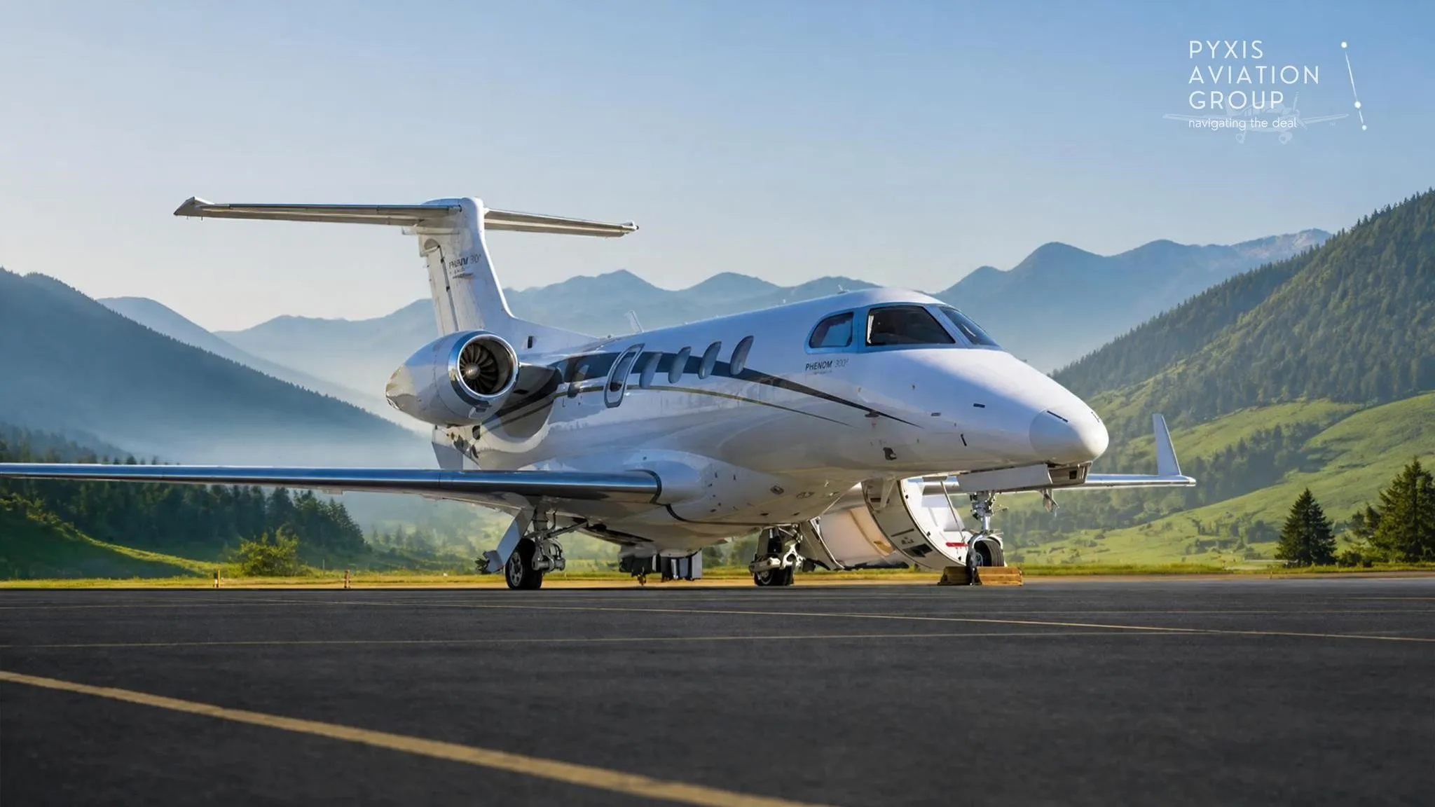 Exterior view of a 2013 EMBRAER PHENOM 300, D-CAAG.