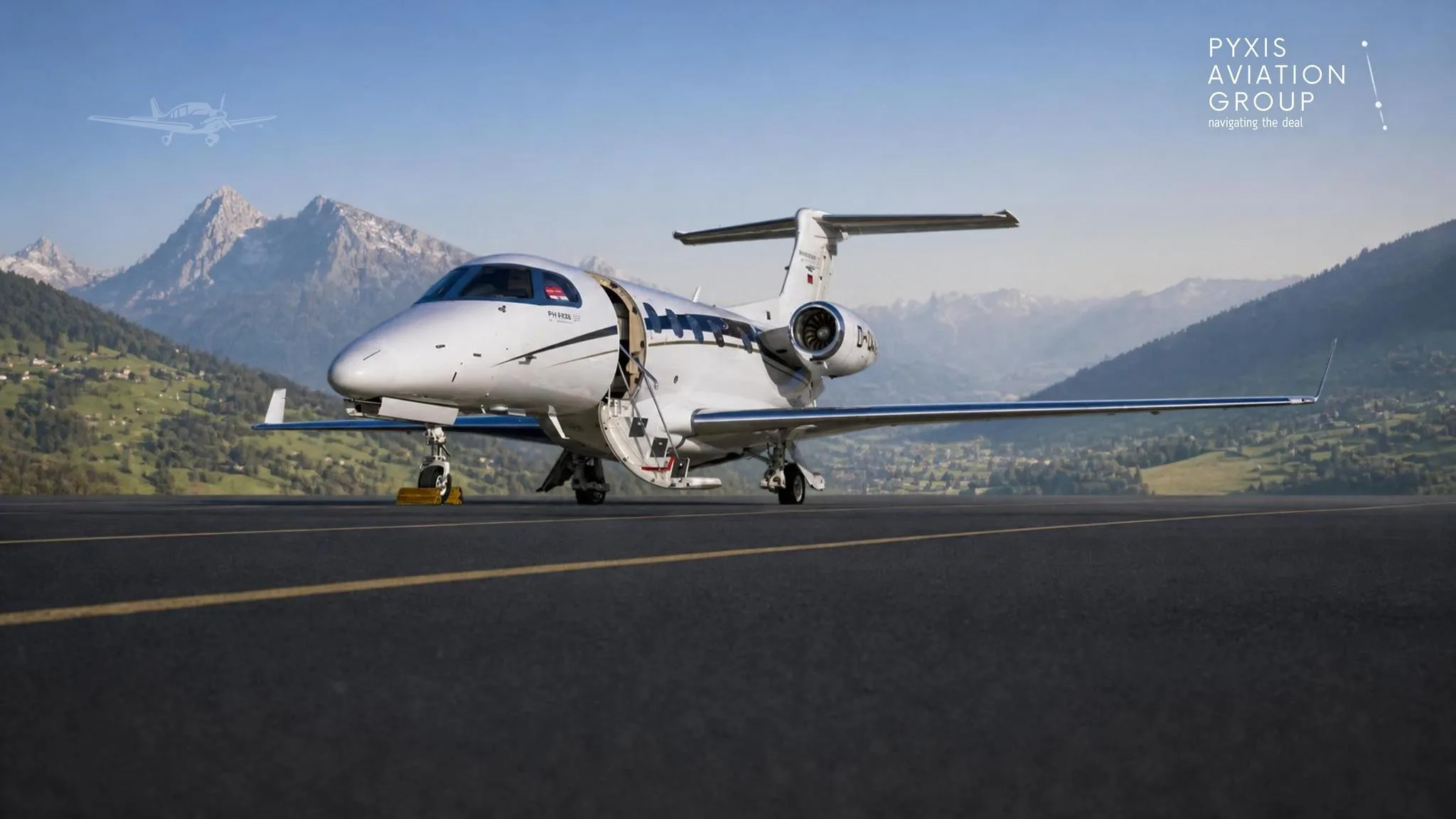 Exterior view of a 2013 EMBRAER PHENOM 300, D-CAAG.