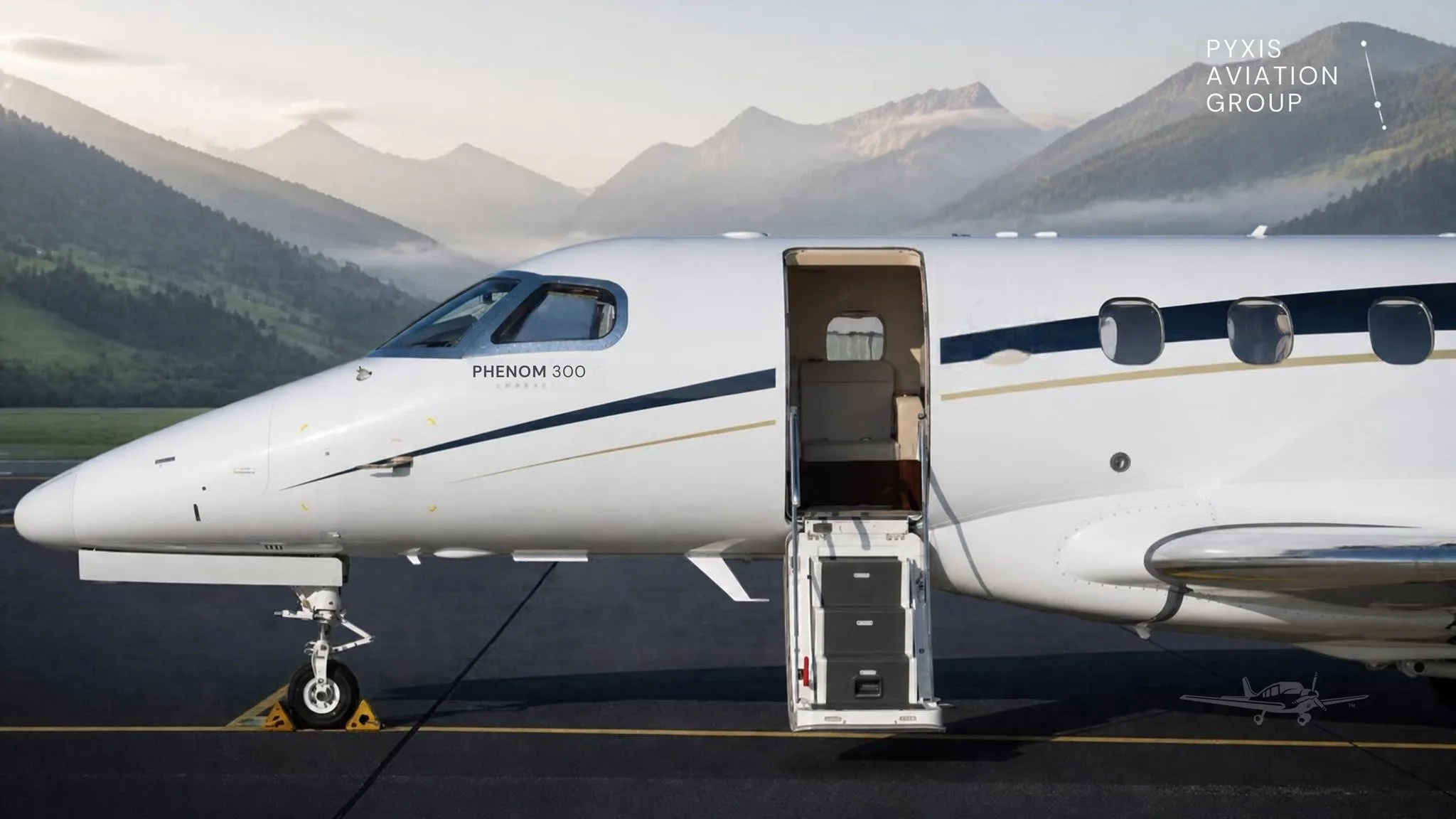 Exterior view of a 2013 EMBRAER PHENOM 300, D-CAAG.