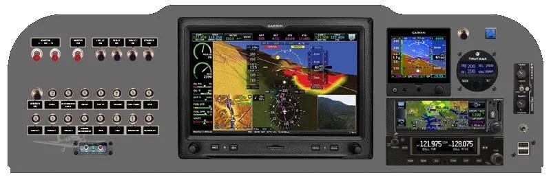 Avionics suite of a 2027 AMERICAN CHAMPION 8-KCAB XTREME DECATHLON.