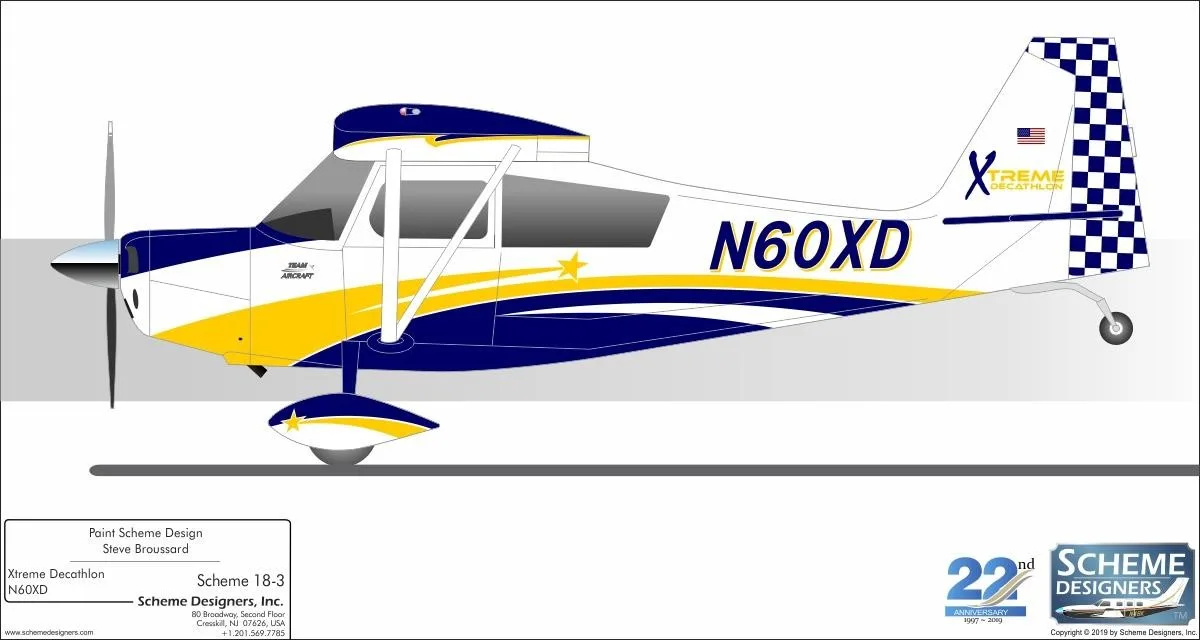 Marketing image of a 2027 AMERICAN CHAMPION 8-KCAB XTREME DECATHLON.