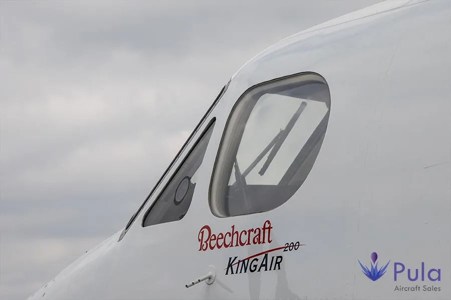 Engine detail of a 1980 Beechcraft King Air 200.