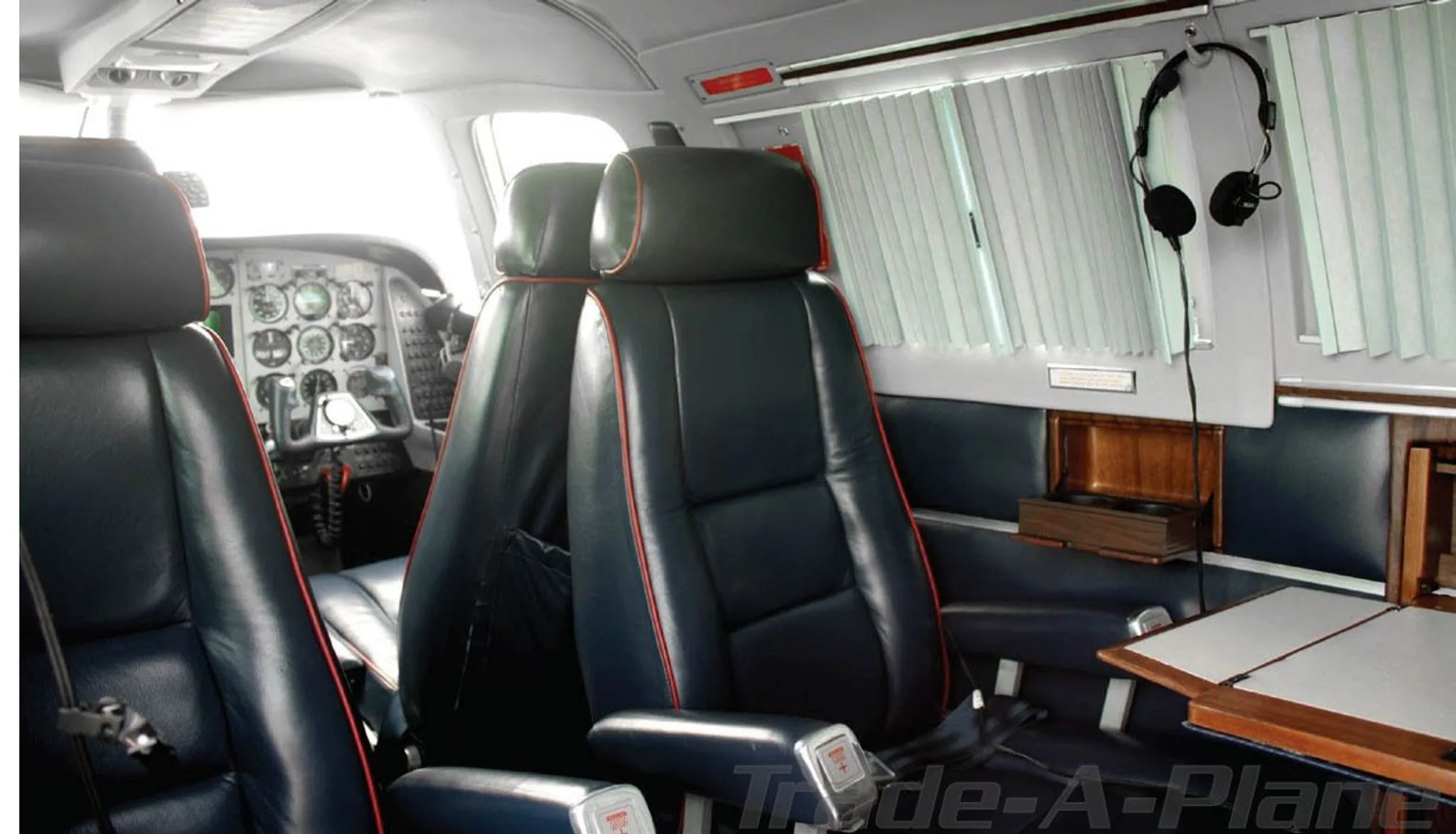 Cabin interior of a 1975 BEECHCRAFT B60 DUKE.