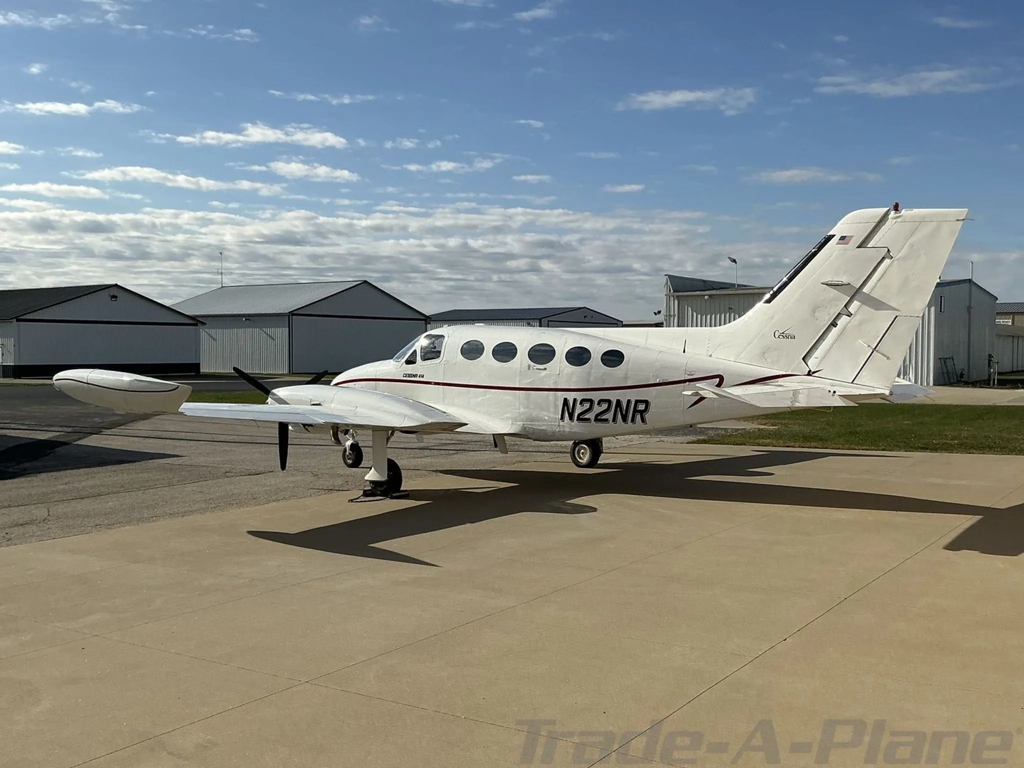 Exterior view of a 1974 CESSNA 414, N22NR.