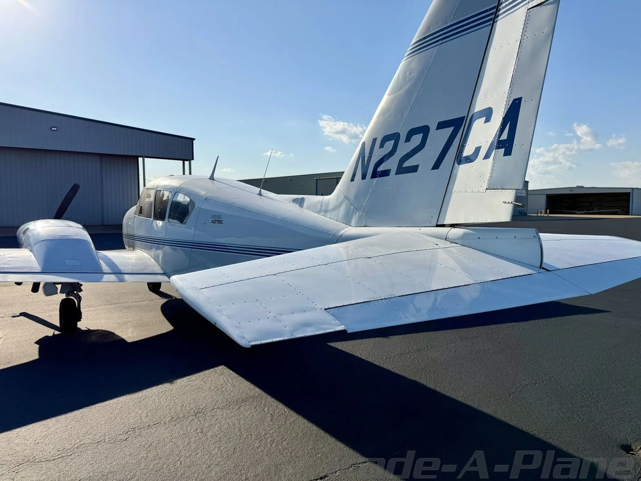 Exterior view of a 1971 PIPER TURBO AZTEC E, N227CA.