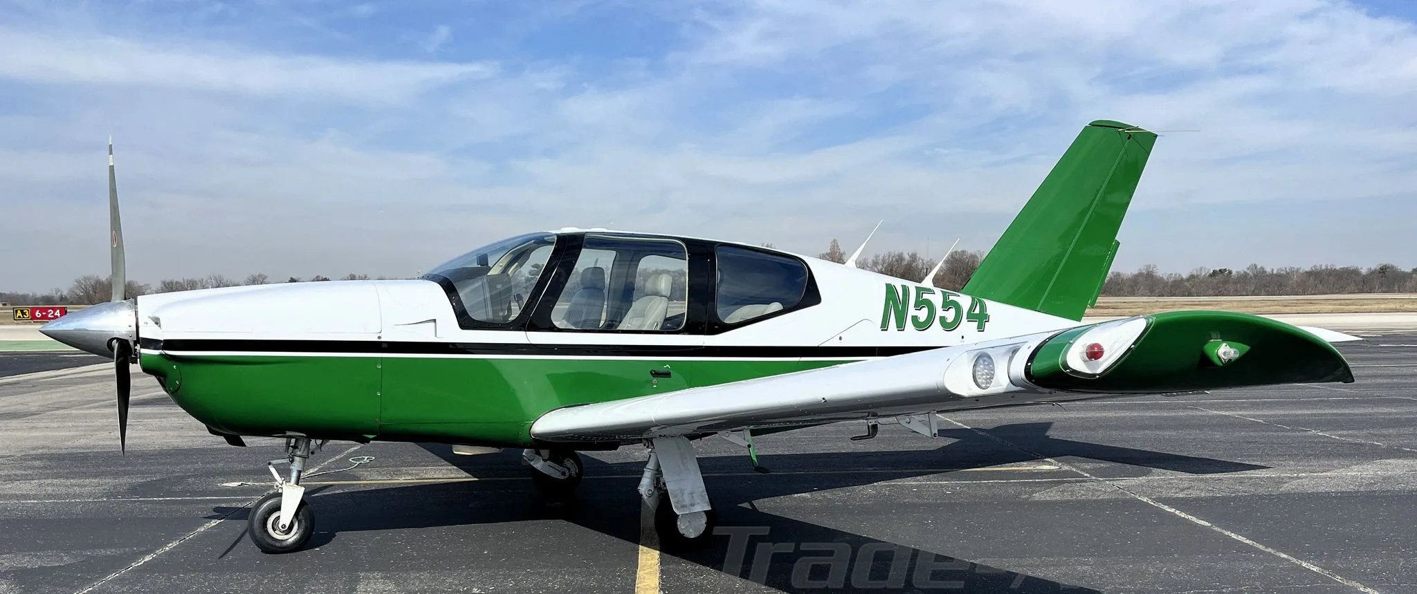 Exterior view of a 1991 SOCATA TB-20 TRINIDAD, N554.