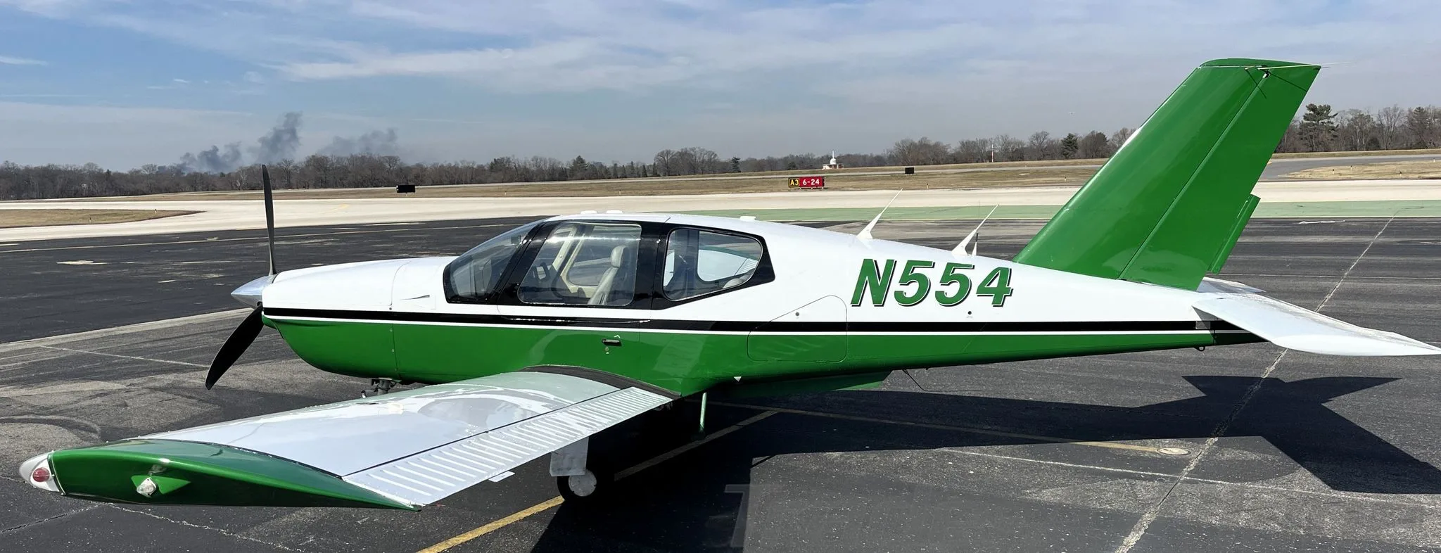 Exterior view of a 1991 SOCATA TB-20 TRINIDAD, N554.