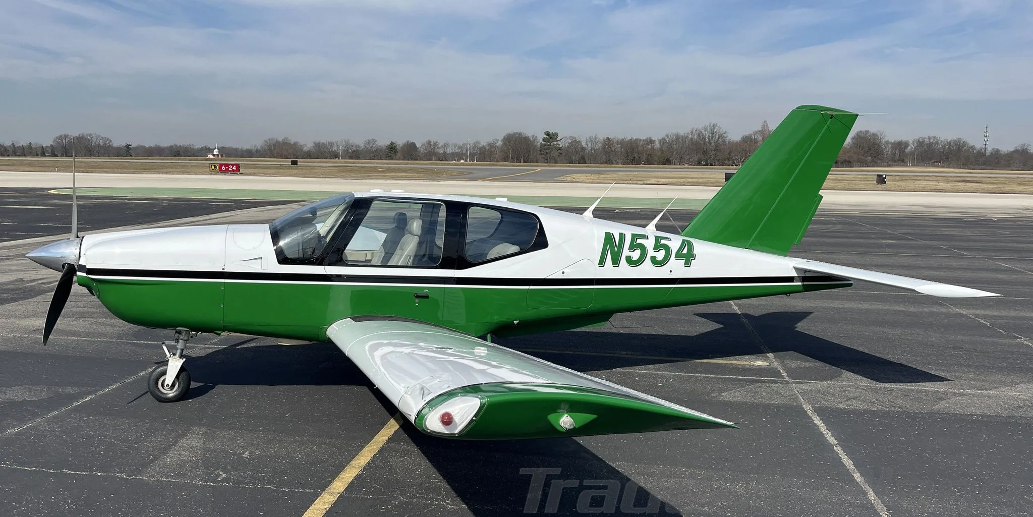 Exterior view of a 1991 SOCATA TB-20 TRINIDAD, N554.