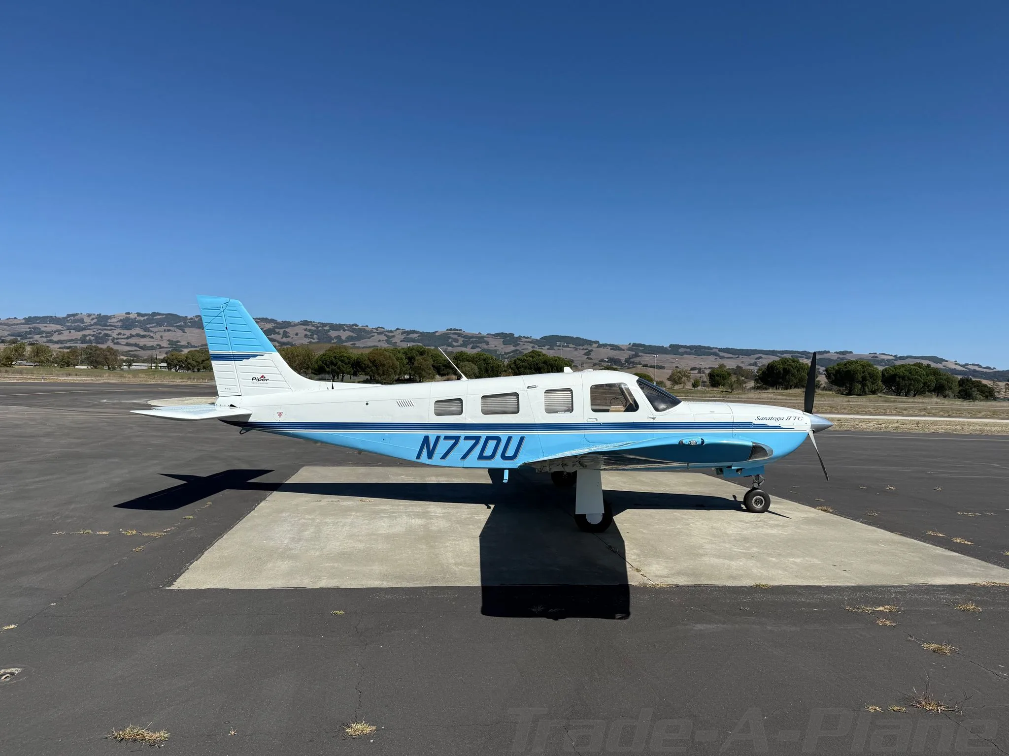 Exterior view of a 1999 PIPER SARATOGA II TC (1998, N77DU.