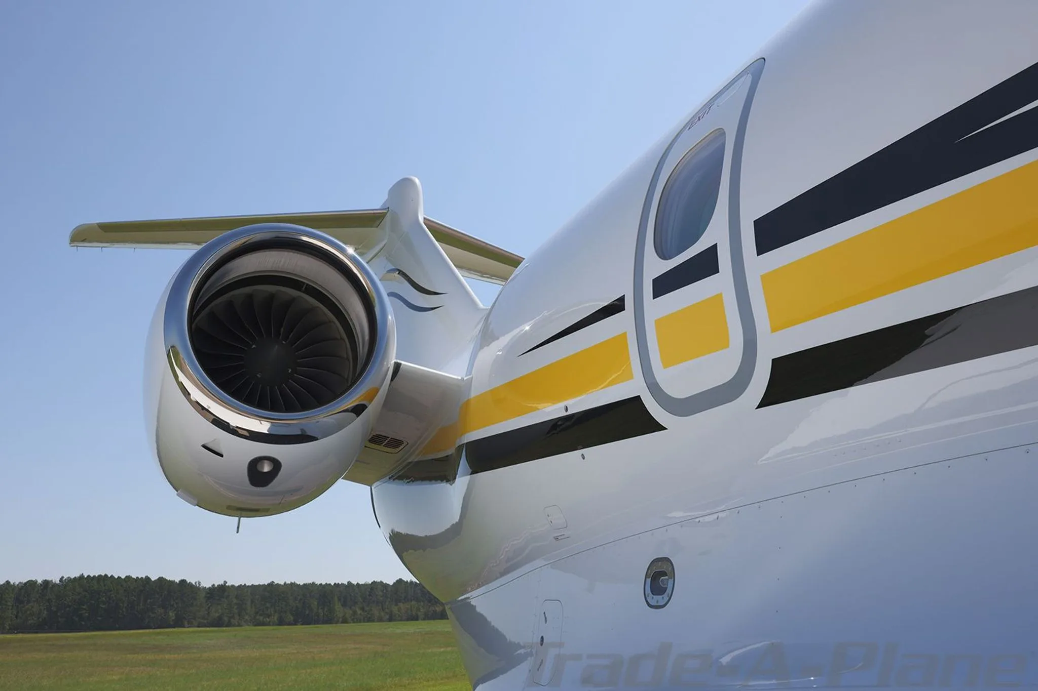 Engine detail of a 2021 EMBRAER PRAETOR 500.