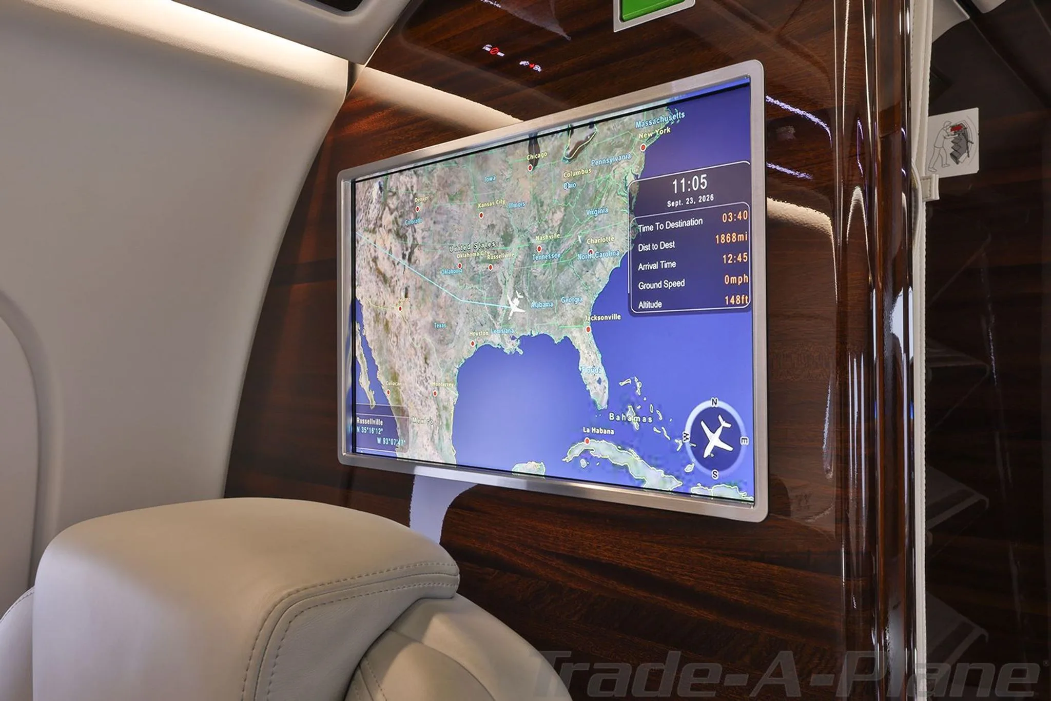 Avionics suite of a 2021 EMBRAER PRAETOR 500.