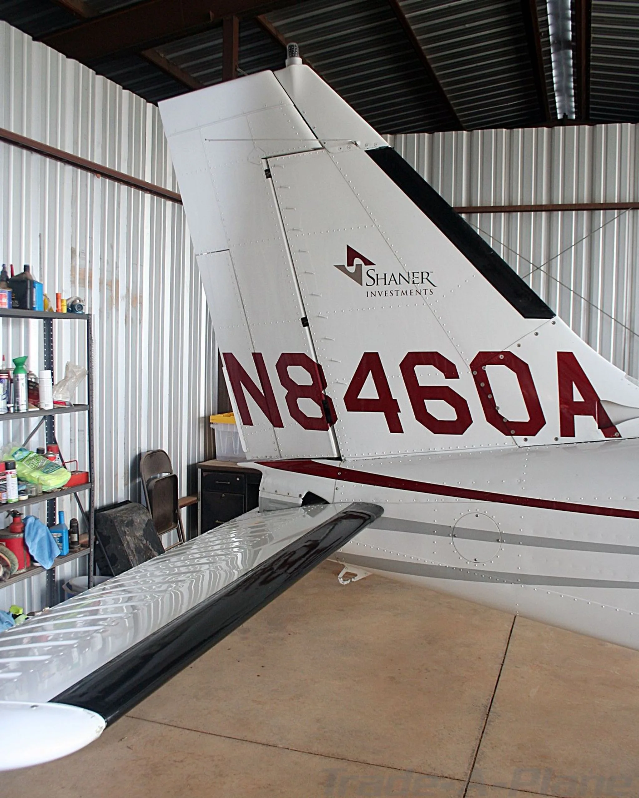 Exterior view of a 1982 PIPER SENECA III, N8460A.