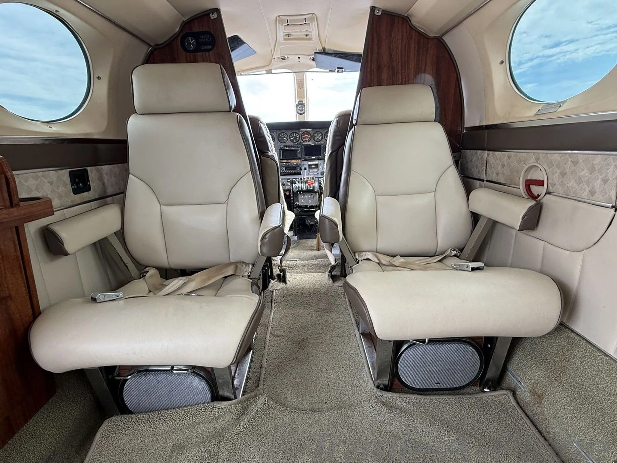 Cabin interior of a 1974 CESSNA 414 CHANCELLOR.