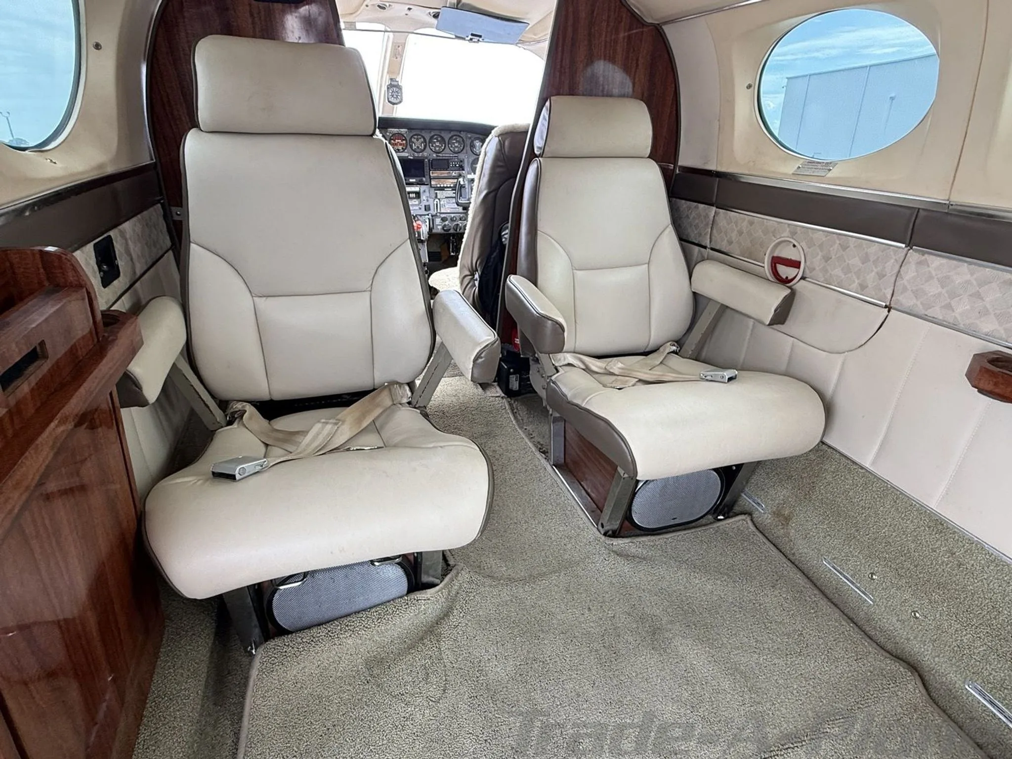 Cabin interior of a 1974 CESSNA 414 CHANCELLOR.