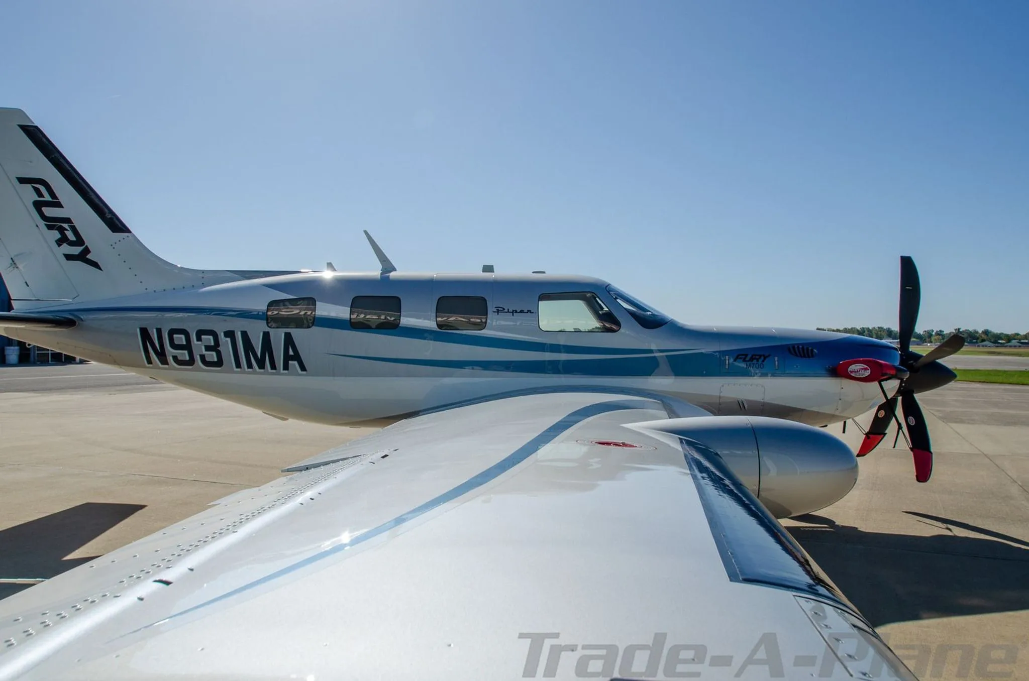 Exterior view of a 2026 PIPER M700 FURY, N931MA.