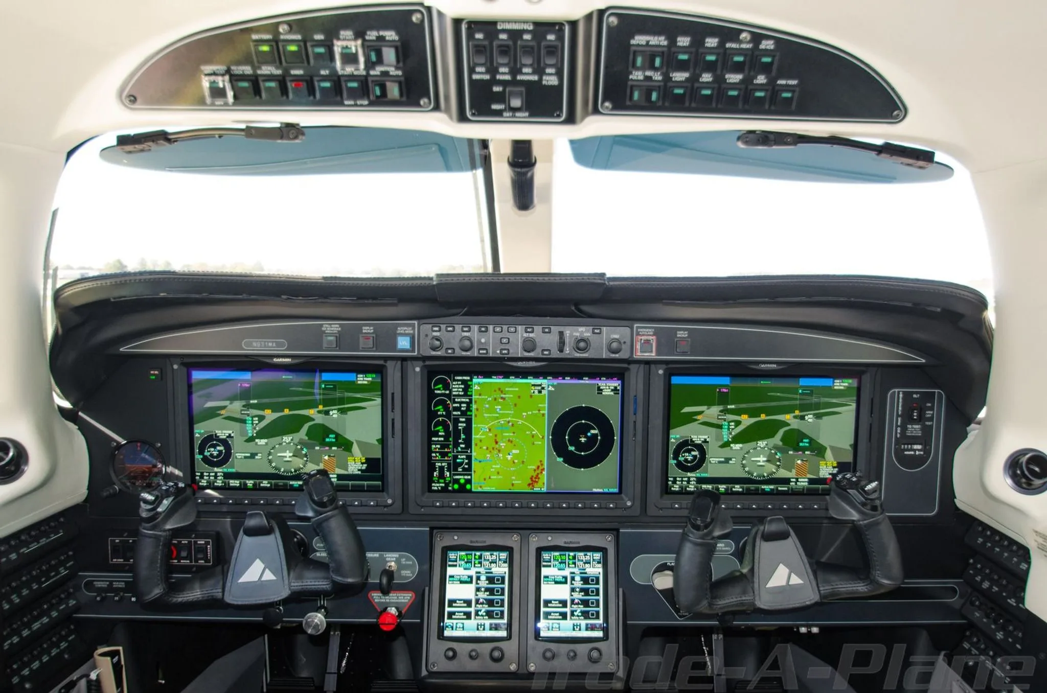 Cockpit and instrument panel of a 2026 PIPER M700 FURY.