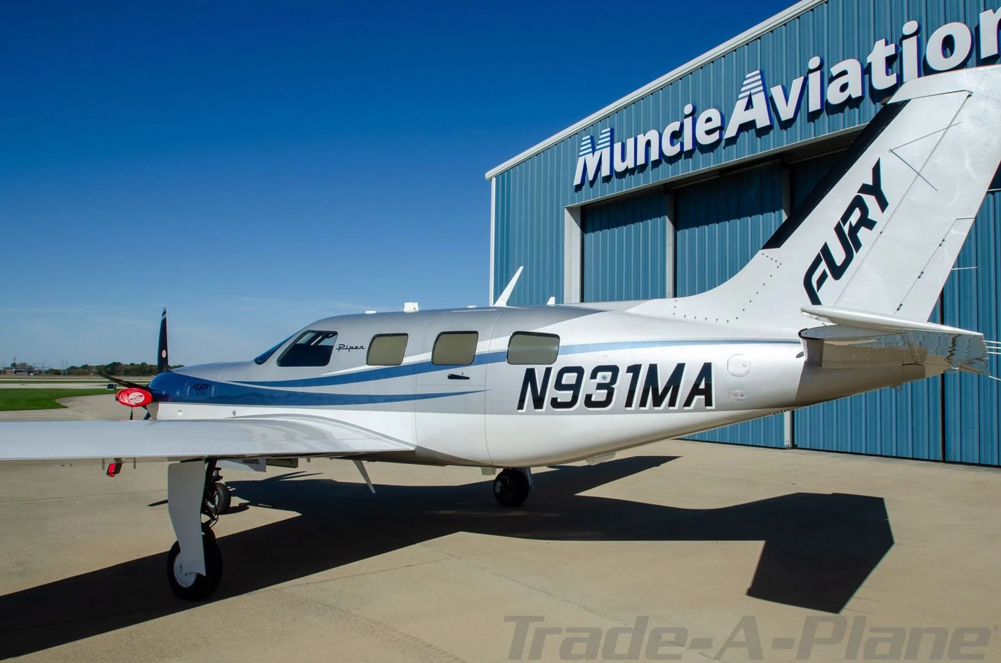 Exterior view of a 2026 PIPER M700 FURY, N931MA.
