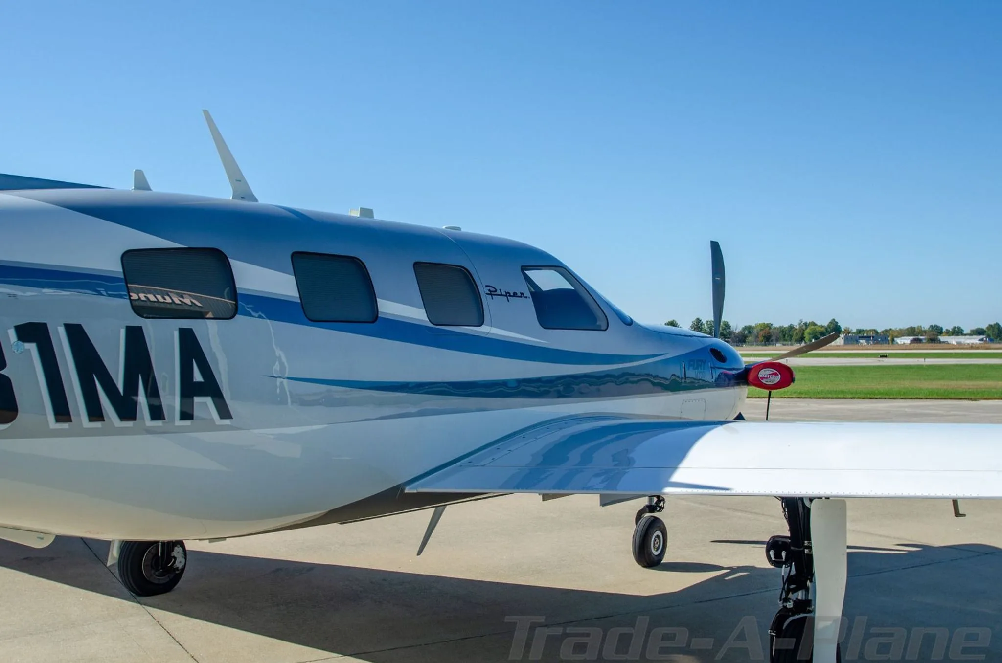 Exterior view of a 2026 PIPER M700 FURY, N931MA.
